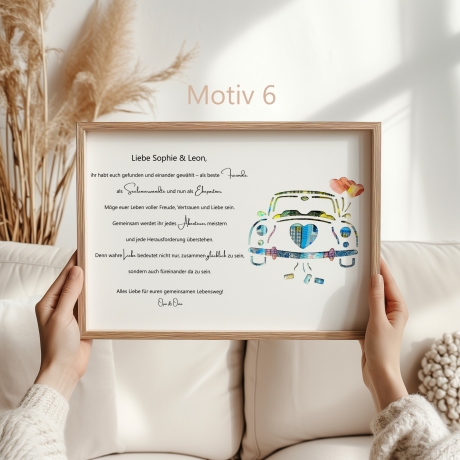 Personalisiertes Hochzeitsgeldgeschenk – Eleganter Bilderrahmen