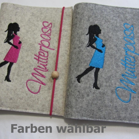Mutterpass-Hülle aus 100% Wollfilz