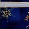 Weihnachtskarte frohe Weihnachten Blau-Metallic Gold Heilig Abend