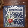 Weihnachtskarte frohe Weihnachten Festtags-Karte Blau-Silber 