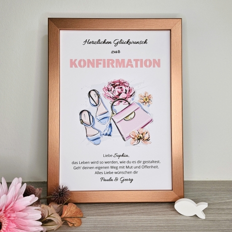 personalisiertes Geldgeschenk zur Konfirmation - Motiv Beauty