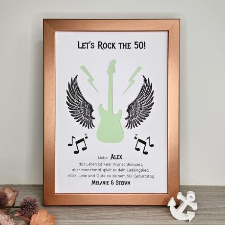 personalisiertes Geldgeschenk zum Geburtstag - Motiv Let s Rock
