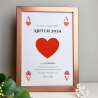 personalisiertes Geldgeschenk zum Abitur | ABI - Motiv Herz Ass