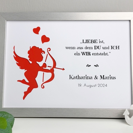 personalisiertes Geldgeschenk - Amor - zur Hochzeit