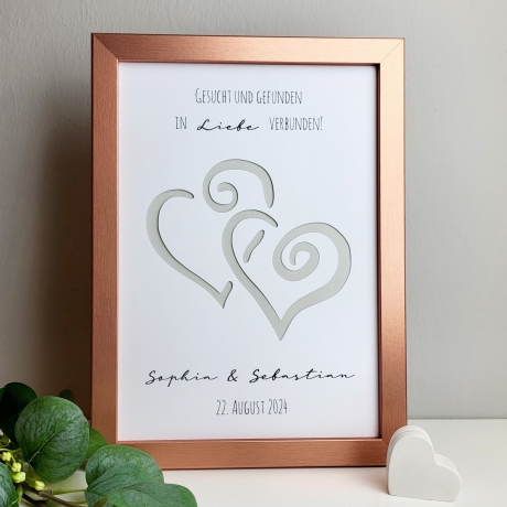 personalisiertes Geldgeschenk - In Liebe verbunden - zur Hochzeit