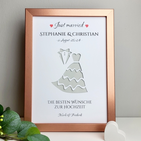 personalisiertes Geldgeschenk - Kleid & Anzug - zur Hochzeit