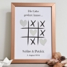 personalisiertes Geldgeschenk - Tic Tac Toe - zur Hochzeit