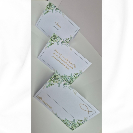 Tischkarte personalisierbar für Kommunion/Konfirmation|Namenskart
