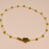 Boho Herz Armband mit goldfarbenen Perlen