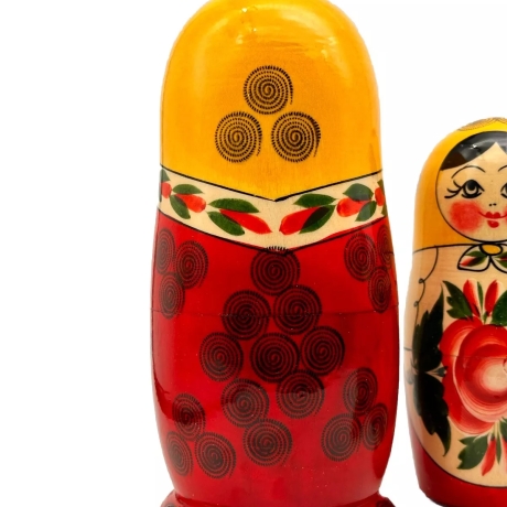 7-er Matroschka klassisch, Handarbeit, 17 cm, neu