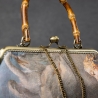 Handgefertigte Stofftasche – Barockmotiv mit Bambusgriff