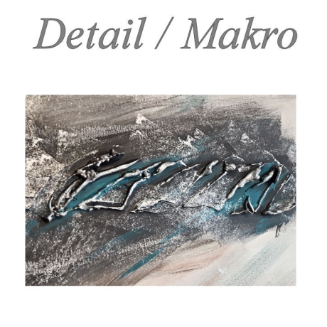 MK1 Art Bild Leinwand Abstrakt Kunst Malerei Acrylbild türkis 3D