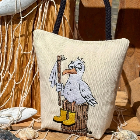 Enno die Möwe - Stickdatei bei Michis Textilatelier