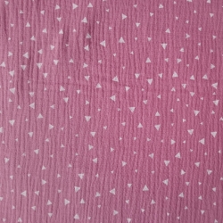 Musselin Dreiecke pink (gedämpfter Ton)
