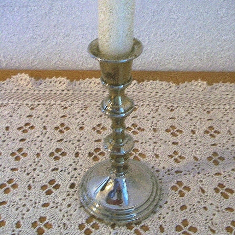 Vintage Kerzenleuchter - silber - shabby-chic aus den 70er Jahren