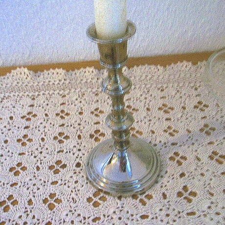 Vintage Kerzenleuchter - silber - shabby-chic aus den 70er Jahren