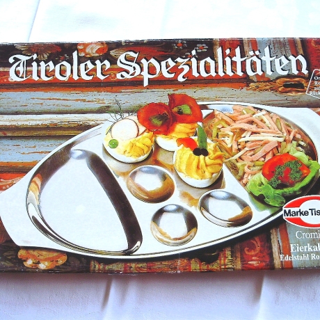 Vintage Eierkabarett Tiroler Spezialitäten aus den 70er Jahren