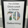 Geldgeschenk Bilderrahmen 70. Geburtstag personalisierbar DIN A4