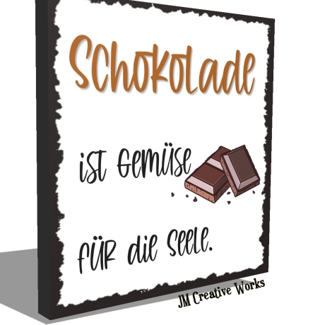 Holzschild-Shabby Schokolade