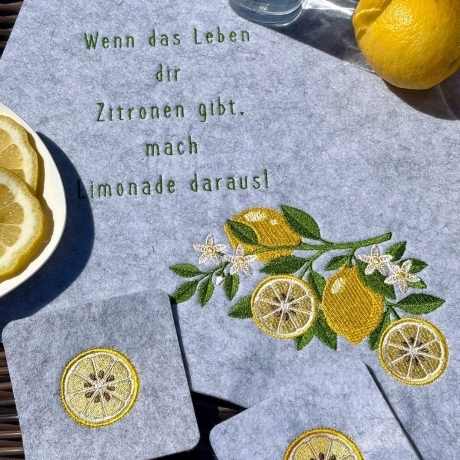  Zitronen  - Stickdatei by Michis Textilatelier