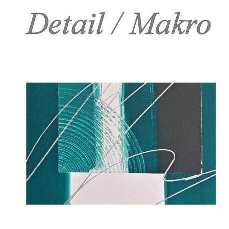 MK1 Art Bild Leinwand Abstrakt Kunst Malerei Acrylbild Türkis