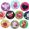 10 x Kühlschrankmagnet Magnetset 50mm rund Monster Halloween