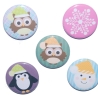 Magnetset Weihnachten Kühlschrankmagnet Größe 50mm rund 5 Stück