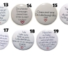 Liebe Freundschaft Buttonset 50 mm Anstecknadel 5 Stück Auswahl
