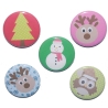 Magnetset Weihnachten Kühlschrankmagnet Größe 50mm rund 5 Stück