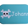 Namensschild Name personalisiert eckig Button Pirat