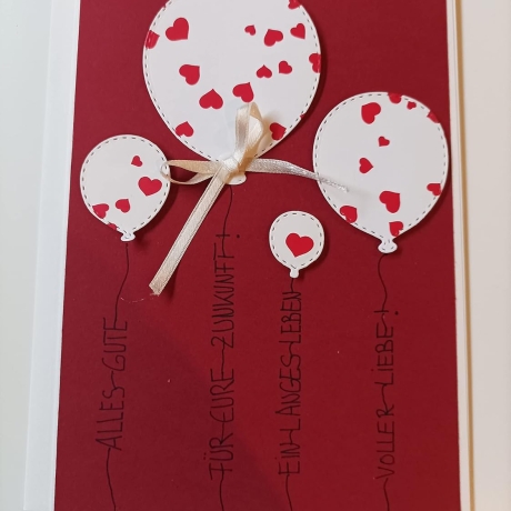 Hochzeitskarte Hochzeit Glückwunschkarte Luftballon