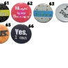 Hobby Statement Buttonset 50 mm mit Anstecknadel 5 Stück Auswahl