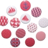 13 x Kühlschrankmagnet Magnetset 50mm rund Anker maritim