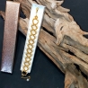 Perlen-Armband „goldene & weiße Perlen“ Mode-Schmuck Armreifen 