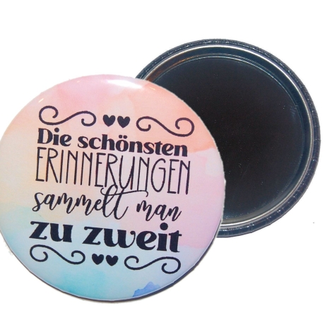Liebesspruch Taschenspiegel 59 mm Metall Liebe 