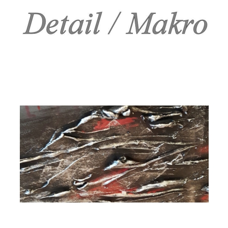 MK1 Art Bild Leinwand Abstrakt Kunst Malerei Acrylbild rot 3D