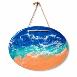 Ozean Wanddeko, Resin Art, Meer Deko zum Aufhängen,Wellen