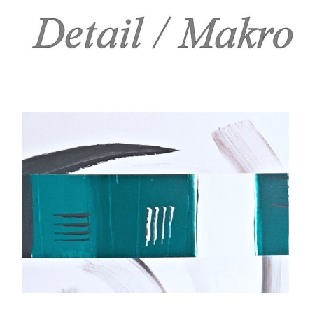 MK1 Art Bild Leinwand Abstrakt Kunst Malerei Acrylbild türkis