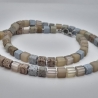 Kette Würfelkette Polariskette Grau / Blau (724)