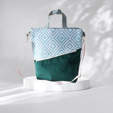 Umhängetasche/große Tasche/shopper/Tagetasche/Henkeltasche/grün