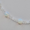 Kette Opal Quarz Perlen Weiß (733)