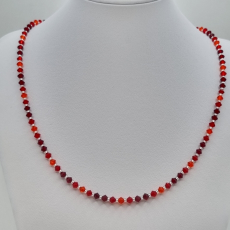 Kette Rot Kristalle  (766)