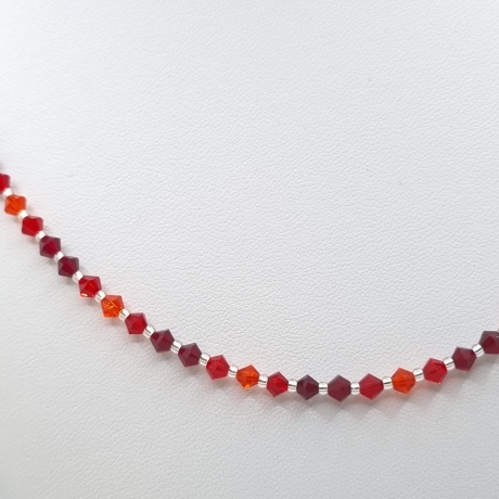 Kette Rot Kristalle  (766)