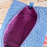 Gestepptes Boxy  | Dunkelblau | Punkte | handgemacht gepolstert