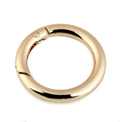 2x Rundkarabiner gold 35mm / 25mm Schlüsselring Taschenring 
