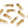 10x Zipper gold GELB-gold Schieber 5 mm Schiene 