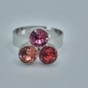 Set Armband und Ring Rose Rosa Peach mit Kristallen (753)