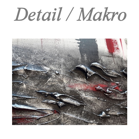 MK1 Art Bild Leinwand Abstrakt Kunst Malerei Acrylbild rot 3D