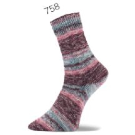 Pro Lana Brasil, 4-fädige Sockenwolle, Farbe 758