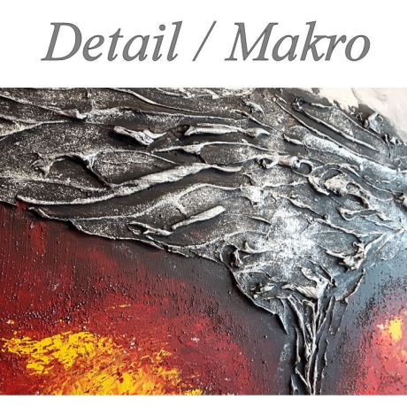 MK1 Art Bild Leinwand Abstrakt Kunst Malerei Acrylbild rot XXL
